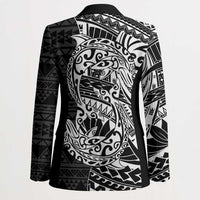 White Couple Dolphins Maori Polynesian Style Blazer LT9 - Polynesian Pride