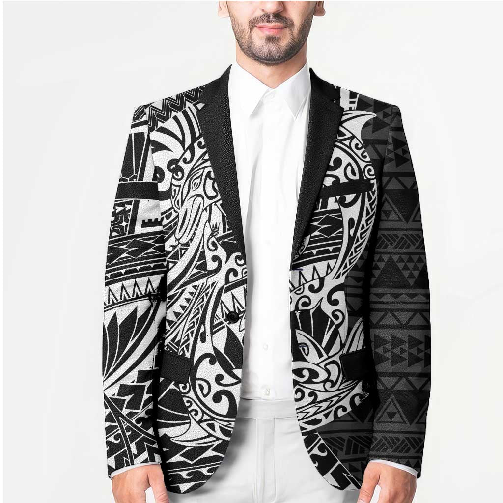 White Couple Dolphins Maori Polynesian Style Blazer LT9 - Polynesian Pride