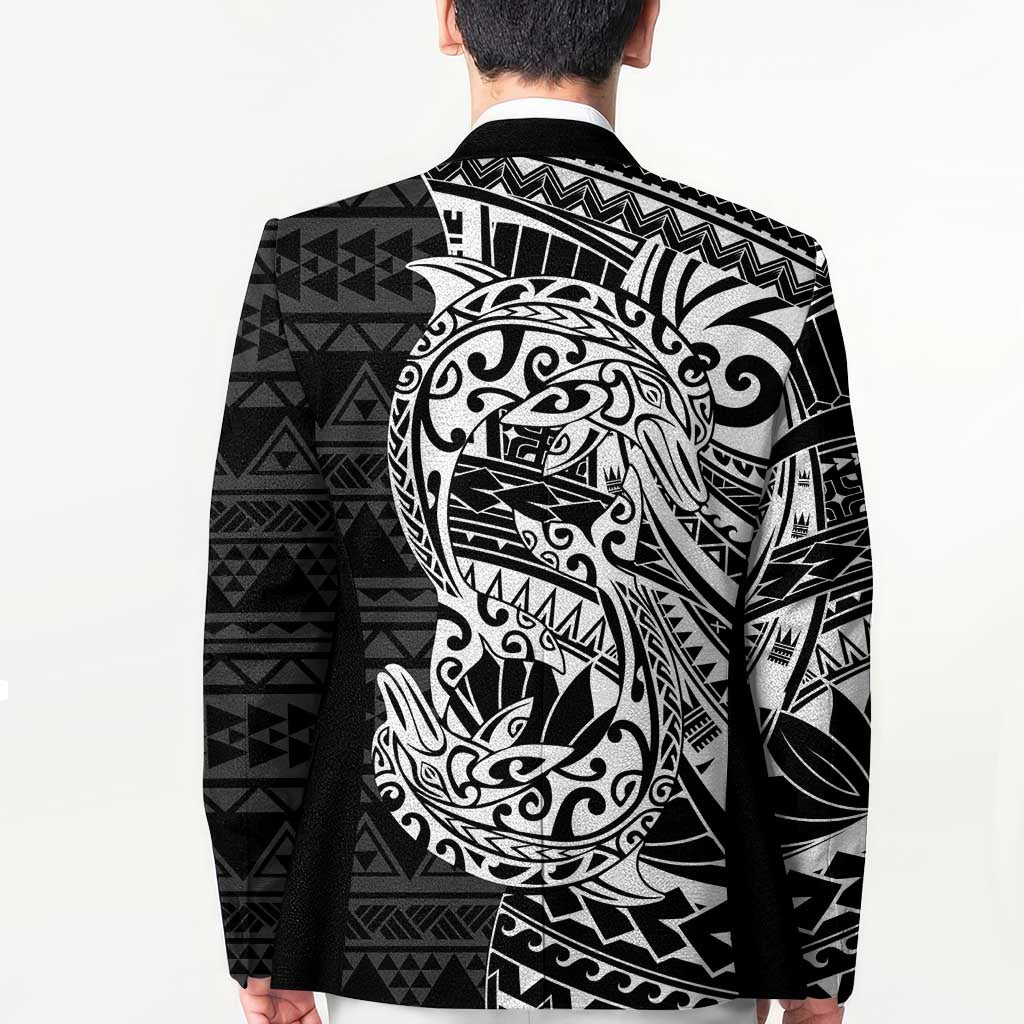 White Couple Dolphins Maori Polynesian Style Blazer LT9 - Polynesian Pride