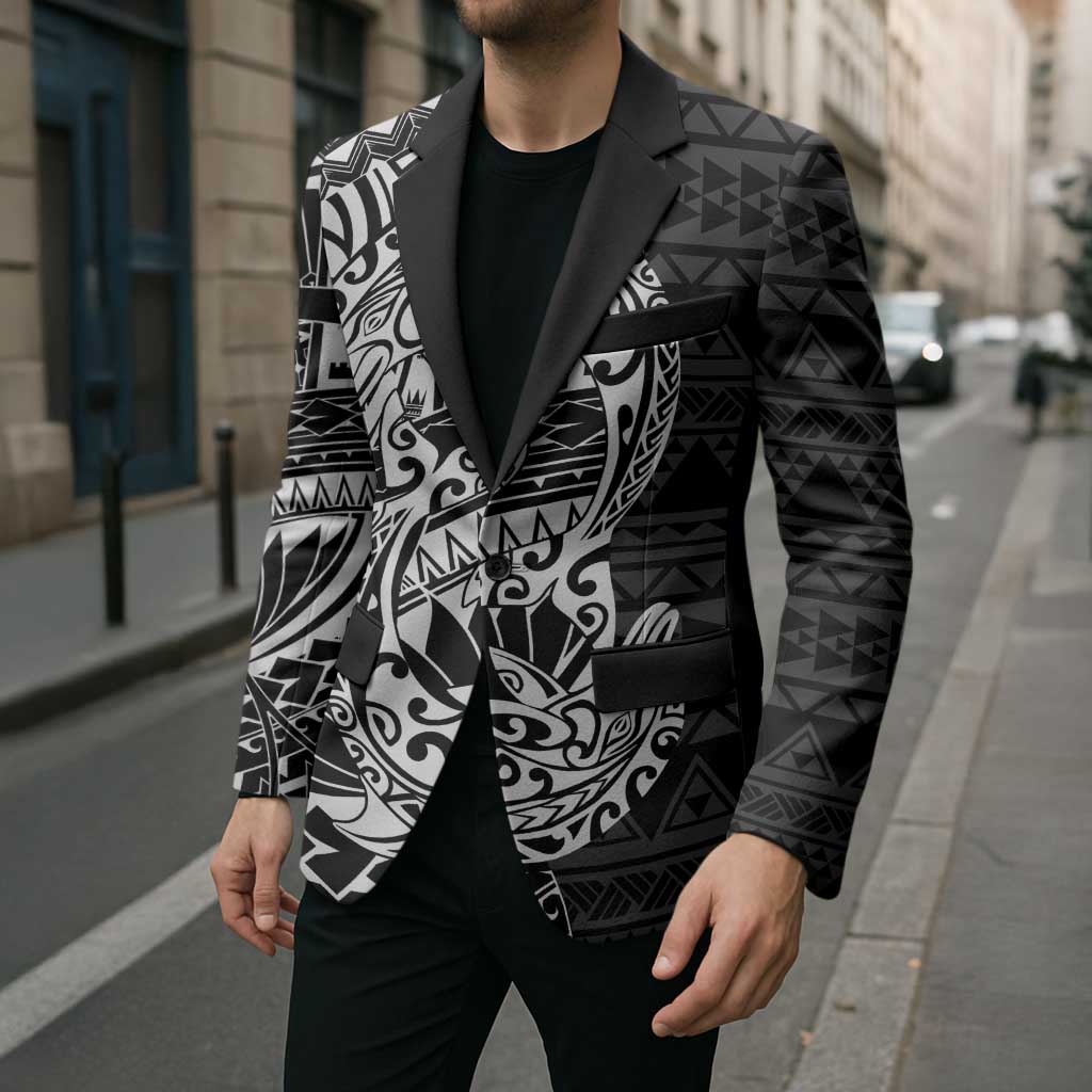 White Couple Dolphins Maori Polynesian Style Blazer LT9 - Polynesian Pride