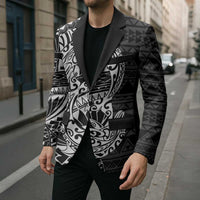 White Couple Dolphins Maori Polynesian Style Blazer LT9 - Polynesian Pride