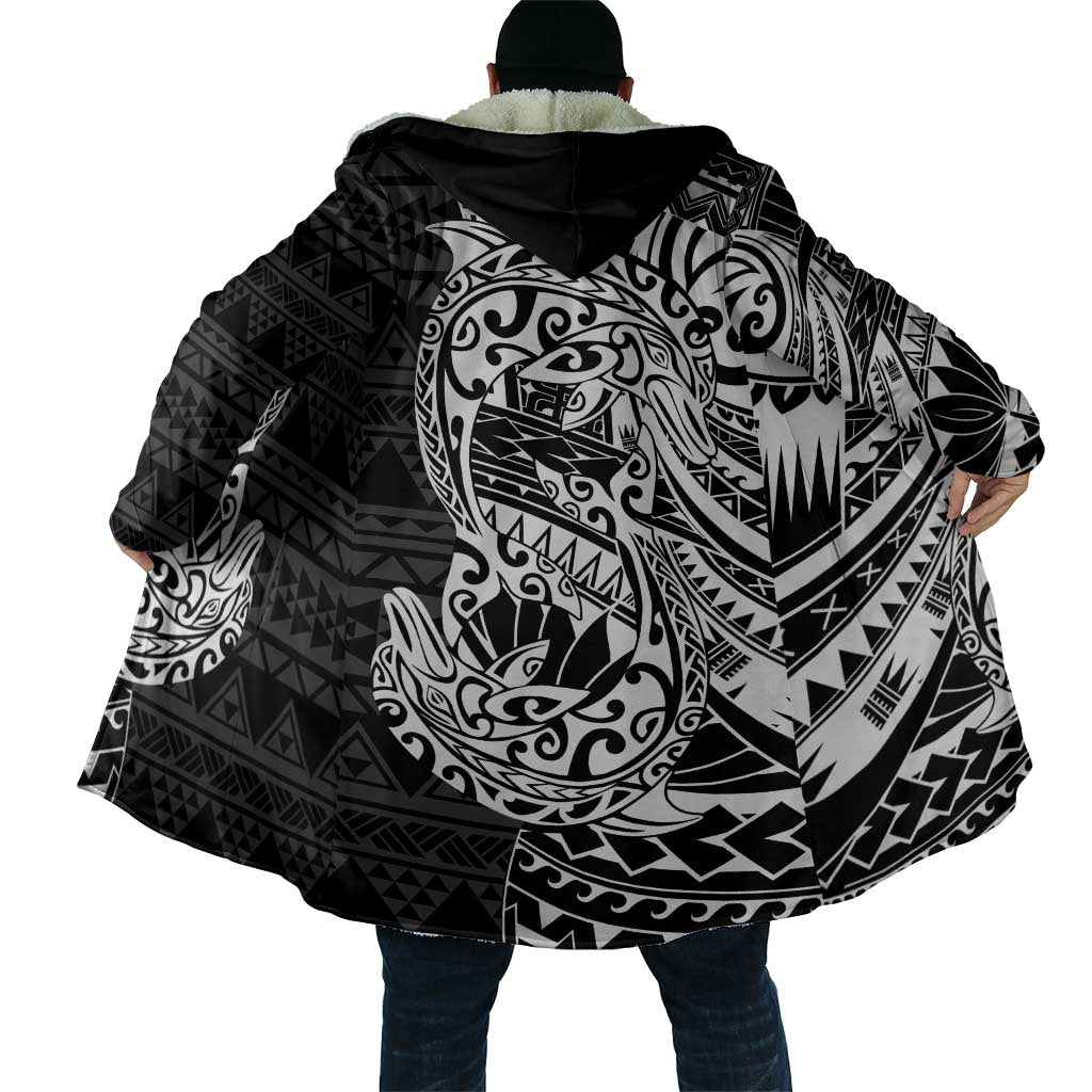 White Couple Dolphins Maori Polynesian Style Cloak LT9 - Polynesian Pride
