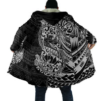 White Couple Dolphins Maori Polynesian Style Cloak LT9 - Polynesian Pride