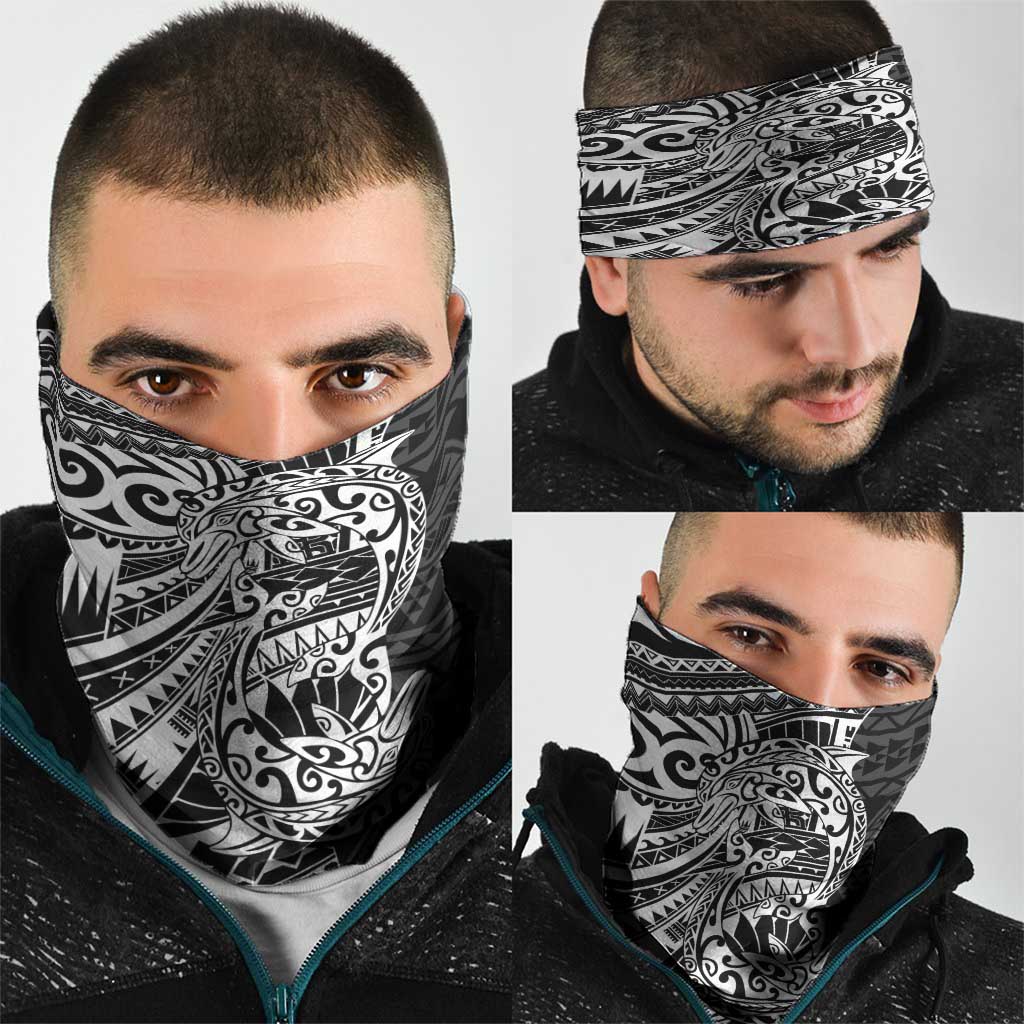 White Couple Dolphins Maori Polynesian Style Neck Gaiter - Polynesian Pride
