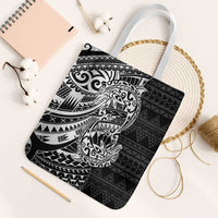 White Couple Dolphins Maori Polynesian Style Tote Bag - Polynesian Pride