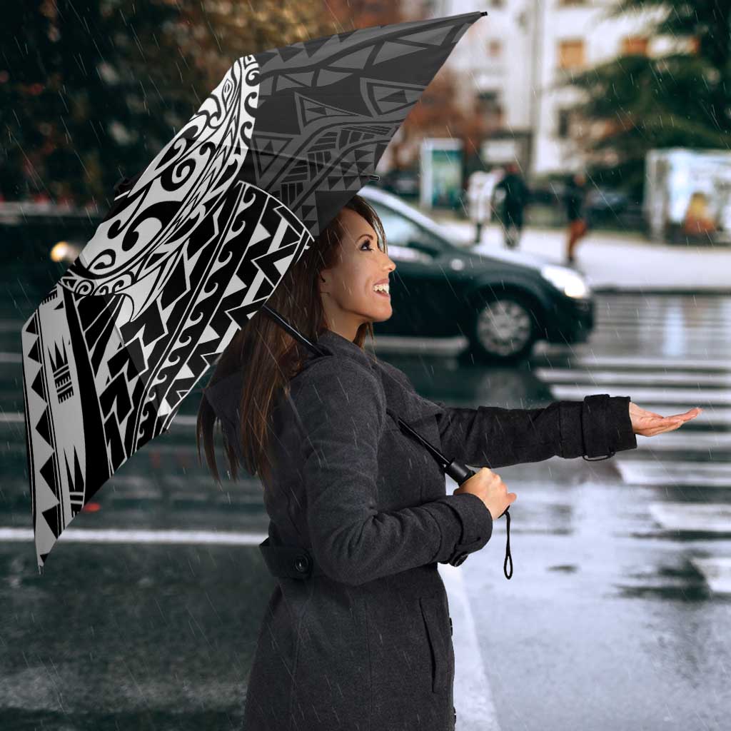 White Couple Dolphins Maori Polynesian Style Umbrella LT9 - Polynesian Pride