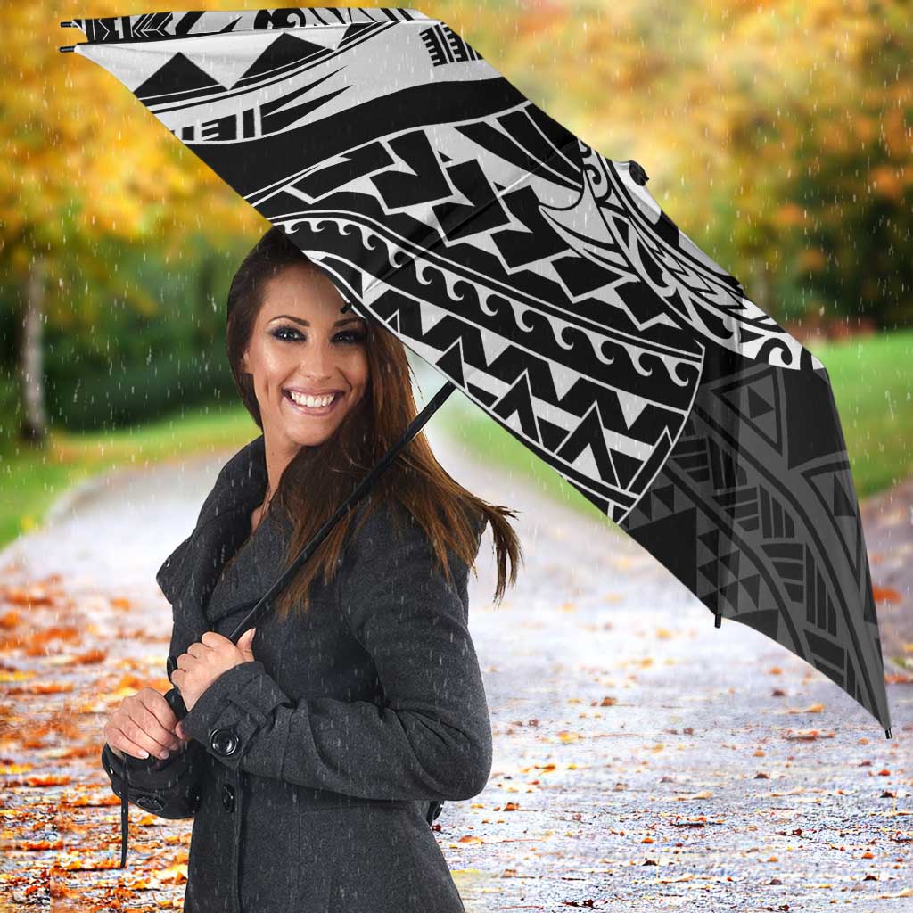 White Couple Dolphins Maori Polynesian Style Umbrella LT9 - Polynesian Pride
