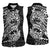 White Couple Dolphins Maori Polynesian Style Women Sleeveless Polo Shirt