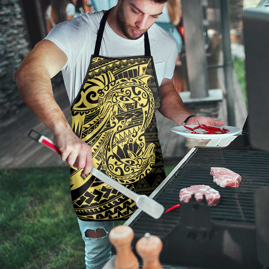Yellow Couple Dolphins Maori Polynesian Style Apron LT9 - Polynesian Pride