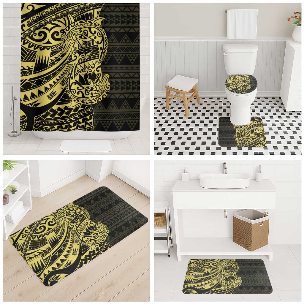 Yellow Couple Dolphins Maori Polynesian Style Bathroom Set LT9 - Polynesian Pride