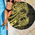 Yellow Couple Dolphins Maori Polynesian Style Beach Blanket