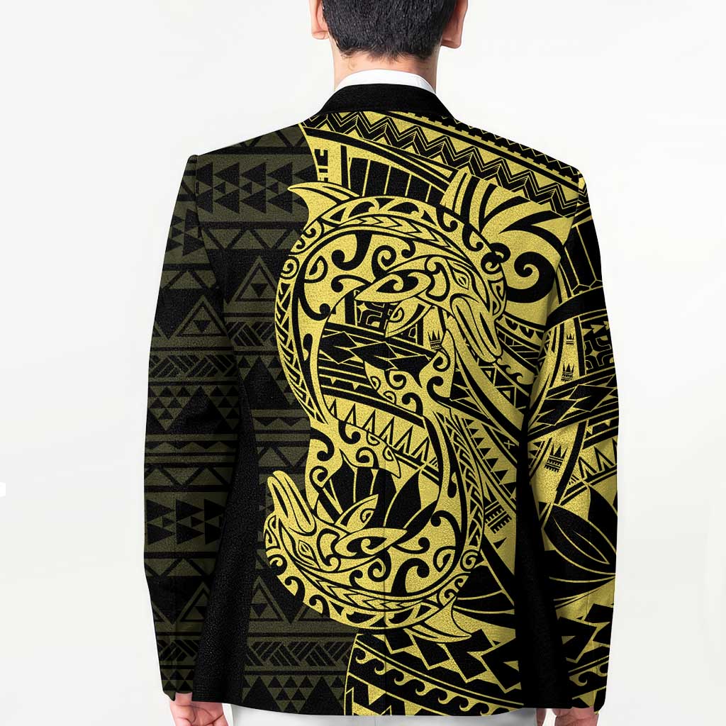 Yellow Couple Dolphins Maori Polynesian Style Blazer LT9 - Polynesian Pride