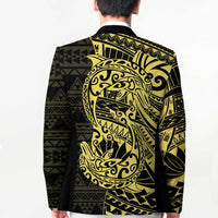 Yellow Couple Dolphins Maori Polynesian Style Blazer LT9 - Polynesian Pride