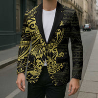 Yellow Couple Dolphins Maori Polynesian Style Blazer LT9 - Polynesian Pride