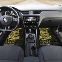 Yellow Couple Dolphins Maori Polynesian Style Car Mats