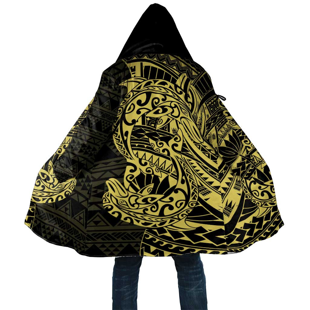 Yellow Couple Dolphins Maori Polynesian Style Cloak LT9 Unisex Yellow - Polynesian Pride