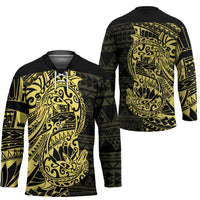 Yellow Couple Dolphins Maori Polynesian Style Hockey Jersey - Polynesian Pride