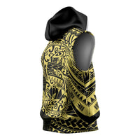 Yellow Couple Dolphins Maori Polynesian Style Sleeveless Hoodie LT9 - Polynesian Pride