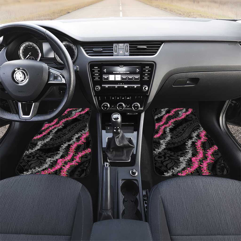 Guam Bougainvillea Lei Car Mats Chamorro Tribal Pattern