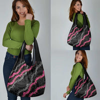 Guam Bougainvillea Lei Grocery Bag Chamorro Tribal Pattern