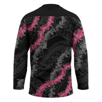Guam Bougainvillea Lei Hockey Jersey Chamorro Tribal Pattern - Polynesian Pride
