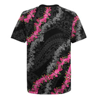 Guam Bougainvillea Lei Rugby Jersey Chamorro Tribal Pattern