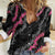 Guam Bougainvillea Lei Women Casual Shirt Chamorro Tribal Pattern