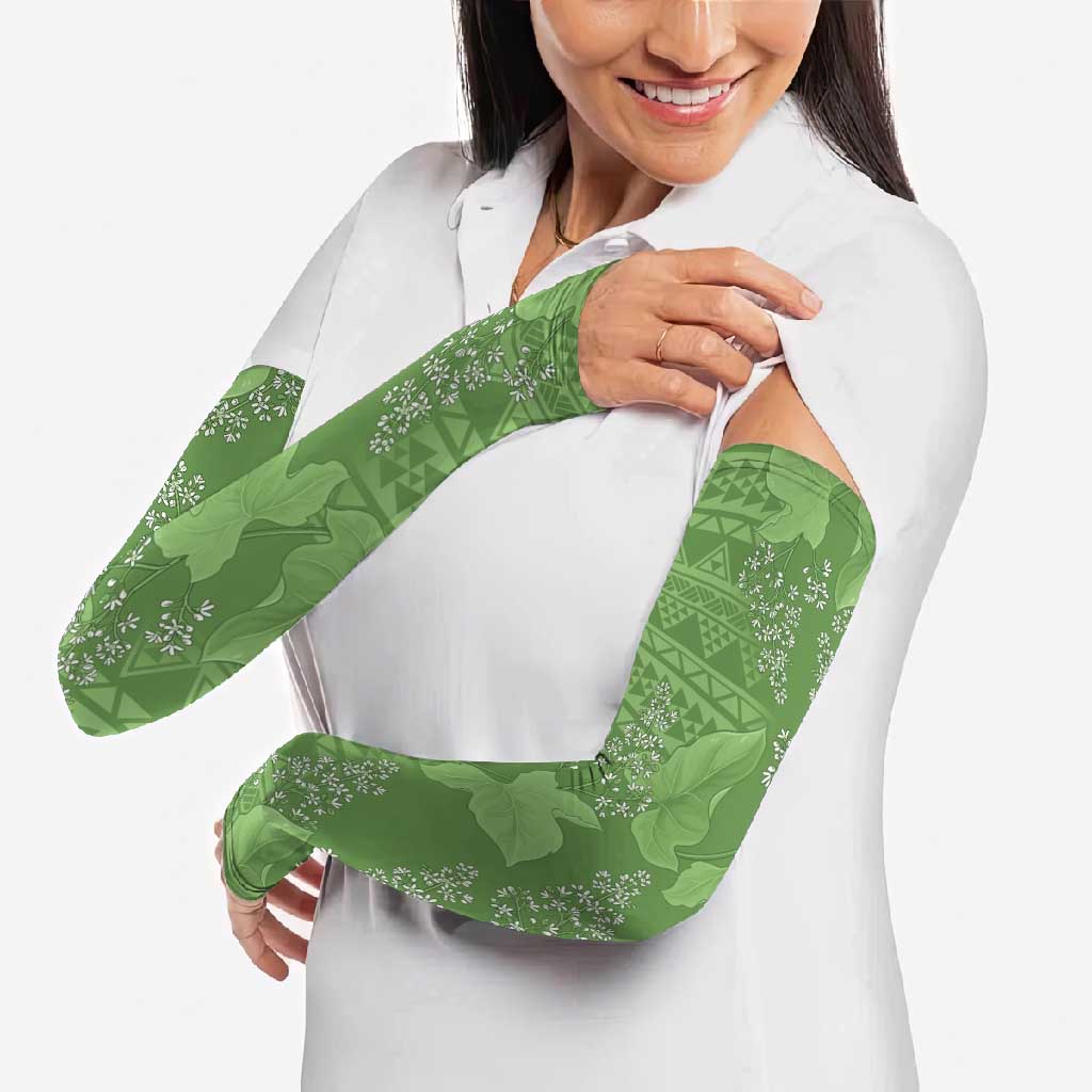 Hawaii Molokai Island Kukui Nut Flowers Arm Sleeves Tribal Kakau Pattern - Polynesian Pride