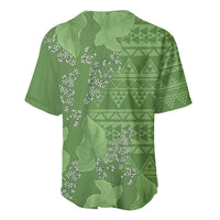 Hawaii Molokai Island Kukui Nut Flowers Baseball Jersey Tribal Kakau Pattern LT9 - Polynesian Pride