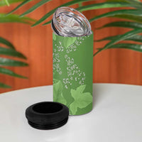 Hawaii Molokai Island Kukui Nut Flowers 4 in 1 Can Cooler Tumbler Tribal Kakau Pattern LT9 - Polynesian Pride