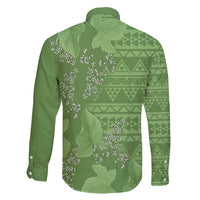 Hawaii Molokai Island Kukui Nut Flowers Family Matching Mermaid Dress and Hawaiian Shirt Tribal Kakau Pattern LT9 - Polynesian Pride