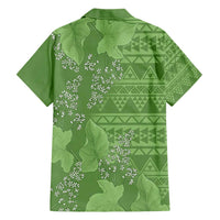 Hawaii Molokai Island Kukui Nut Flowers Family Matching Short Sleeve Bodycon Dress and Hawaiian Shirt Tribal Kakau Pattern LT9 - Polynesian Pride