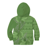Hawaii Molokai Island Kukui Nut Flowers Kid Hoodie Tribal Kakau Pattern LT9 - Polynesian Pride