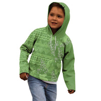 Hawaii Molokai Island Kukui Nut Flowers Kid Hoodie Tribal Kakau Pattern LT9 - Polynesian Pride