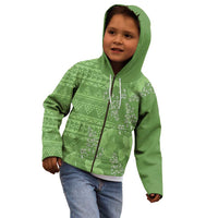 Hawaii Molokai Island Kukui Nut Flowers Kid Hoodie Tribal Kakau Pattern LT9 - Polynesian Pride