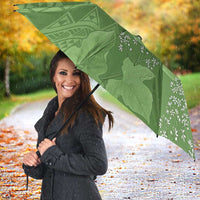Hawaii Molokai Island Kukui Nut Flowers Umbrella Tribal Kakau Pattern - Polynesian Pride