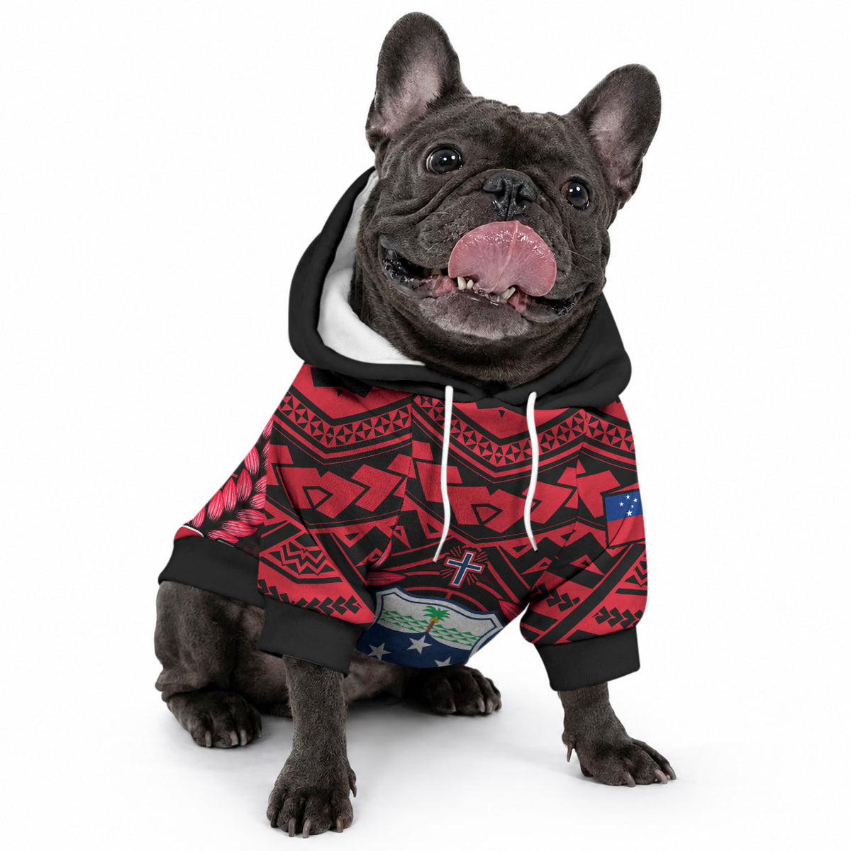 Samoa Independence Day Pet Hoodie Ulafa Polynesian Unique Red No1 LT9 - Polynesian Pride