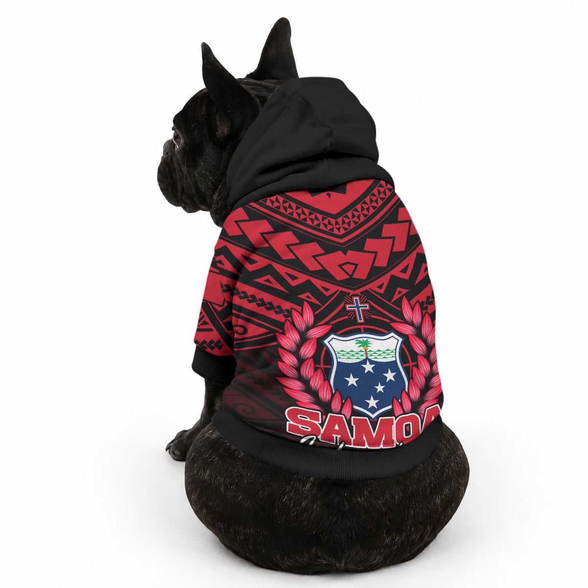 Samoa Independence Day Pet Hoodie Ulafa Polynesian Unique Red No1 LT9 - Polynesian Pride