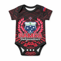 Samoa Independence Day Baby Onesie Ulafa Polynesian Unique Red No2 LT9 Red - Polynesian Pride
