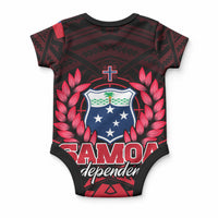 Samoa Independence Day Baby Onesie Ulafa Polynesian Unique Red No2 LT9 - Polynesian Pride