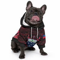 Samoa Independence Day Pet Hoodie Ulafa Polynesian Unique Red No2 LT9 - Polynesian Pride