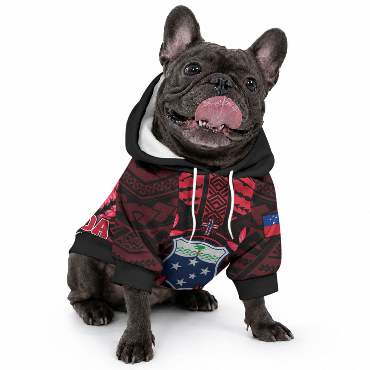 Samoa Independence Day Pet Hoodie Ulafa Polynesian Unique Red No3 LT9 - Polynesian Pride