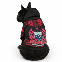 Samoa Independence Day Pet Hoodie Ulafa Polynesian Unique Red No3 LT9 - Polynesian Pride