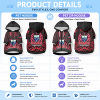 Samoa Independence Day Pet Hoodie Ulafa Polynesian Unique Red No3 LT9 - Polynesian Pride