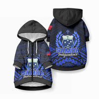 Samoa Independence Day Pet Hoodie Ulafa Polynesian Unique Blue No2 LT9 Zip-up Blue - Polynesian Pride