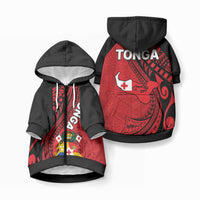 Polynesian Tonga Pet Hoodie Tribal Pattern Unique Version LT9 Zip-up Red - Polynesian Pride