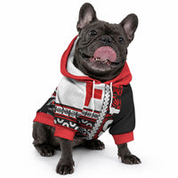 Tonga Kupesi Ngatu Pet Hoodie Proud Tonga with Flag and Palm Tree LT9 - Polynesian Pride