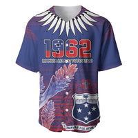 Custom Samoa 1962 Independence Day Custom Baseball Jersey Manuia le Aso Tuto'atasi Ula Nifo Blue Art LT9 Blue - Polynesian Pride