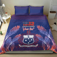 Custom Samoa 1962 Independence Day Custom Bedding Set Manuia le Aso Tuto'atasi Ula Nifo Blue Art LT9 - Polynesian Pride