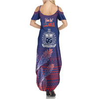 Custom Samoa 1962 Independence Day Custom Family Matching Summer Maxi Dress and Hawaiian Shirt Manuia le Aso Tuto'atasi Ula Nifo Blue Art LT9 - Polynesian Pride